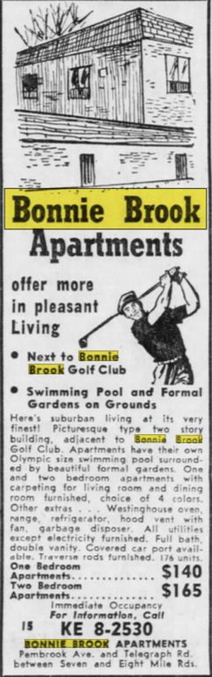 Bonnie Brook Golf Course - Mar 21 1964 Apartments